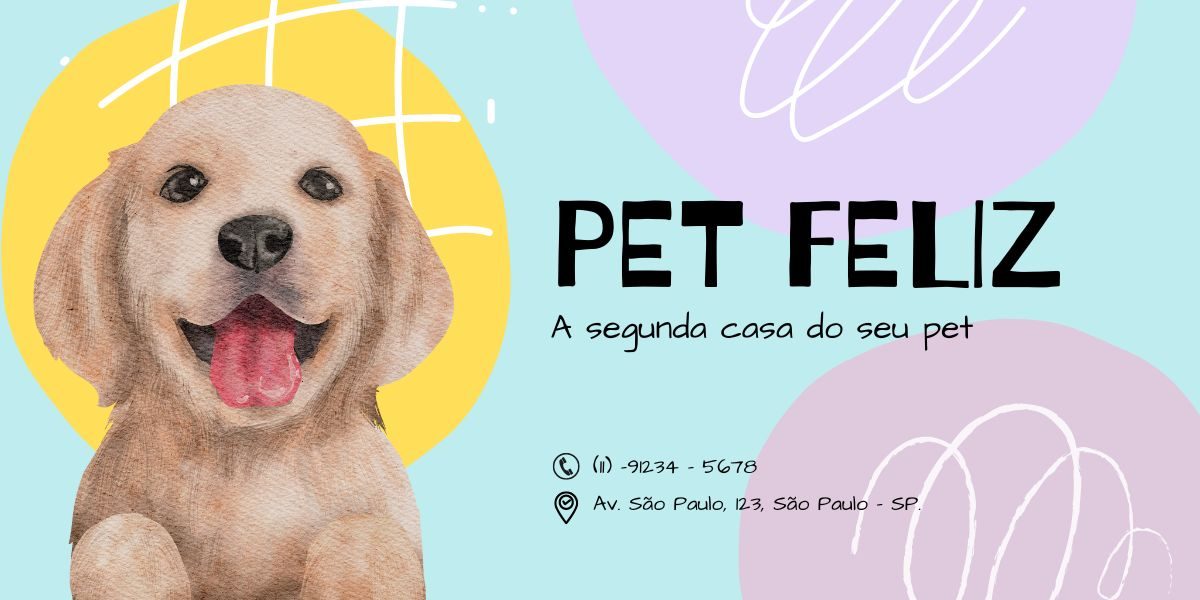 Propaganda de Clínica Veterinária com cachorro sorrindo